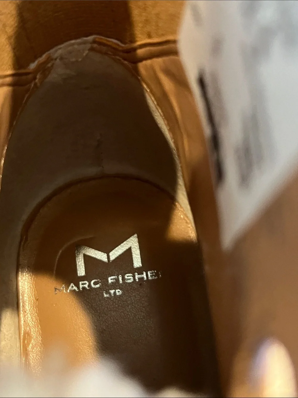 Marc Fisher Suede Lace-Up Hiking Boots in Tan Brown